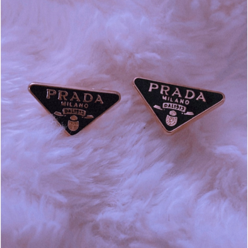 Prada logo earrings
